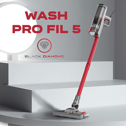 Aspirateur Wash Pro Fil 5 : Aspirateur AVEC fil + Serpillère avec réservoir d’eau 2 en 1
